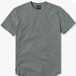 Cuts Curve Hem Short Sleeve T-Shirt